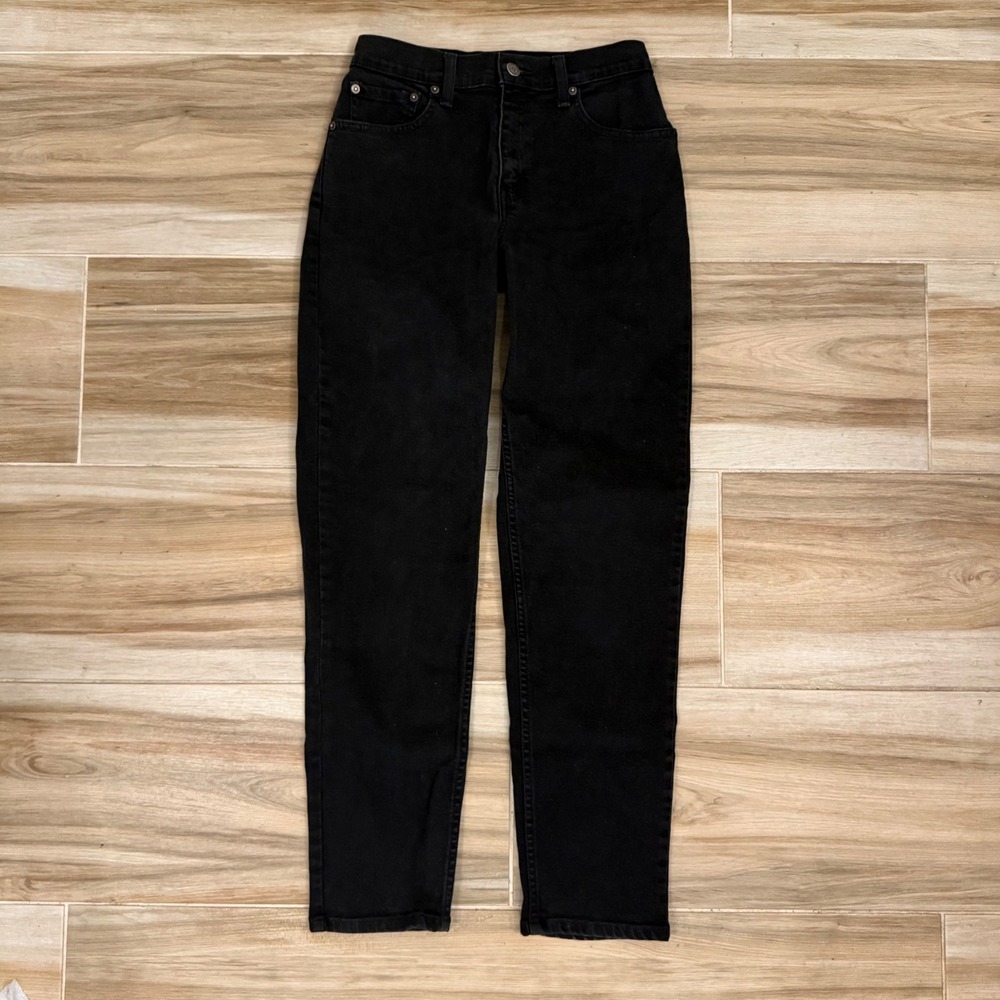 Vintage Levi's 550 Black‎ High Rise Relaxed Tapered Mom Jeans Women's 4 MIS M